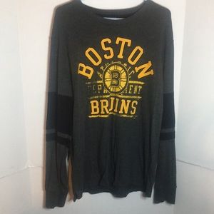 G-III 4HER BY CARL BANKS BOSTON BRUINS TRI BLENS LONG SLEEVE TEE